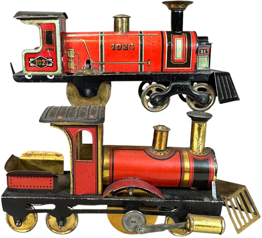 ISSMAYER & HESS LOCOMOTIVES: 154. ISSMAYER & HESS LOCOMOTIVES | Provenance: The Chuck Ehlers Hess Collection. | 9" l. | All original (Excellent to Pristine Condition) | $200 - $400