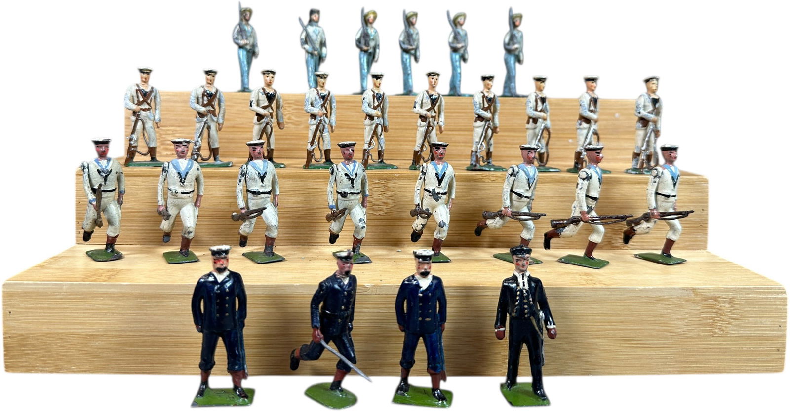 ASSORTED FULL FIGURE LEAD SAILOR GROUPING: 267. ASSORTED FULL FIGURE LEAD SAILOR GROUPING | 2" h. | A mix of authentic and reproduction figures, some have minor restoration, overall (Excellent Condition) | $250 - $500