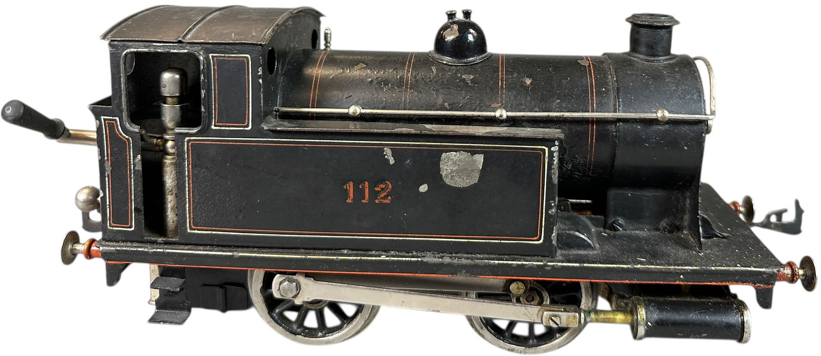 BING FOR BASSETT LOWKE NO.112 TANK LOCOMOTIVE: 341. BING FOR BASSETT LOWKE NO.112 TANK LOCOMOTIVE | Gauge 1, live steam, hand painted. | 9.5" l. loco | (Very Good to Excellent Condition) | $400 - $700
