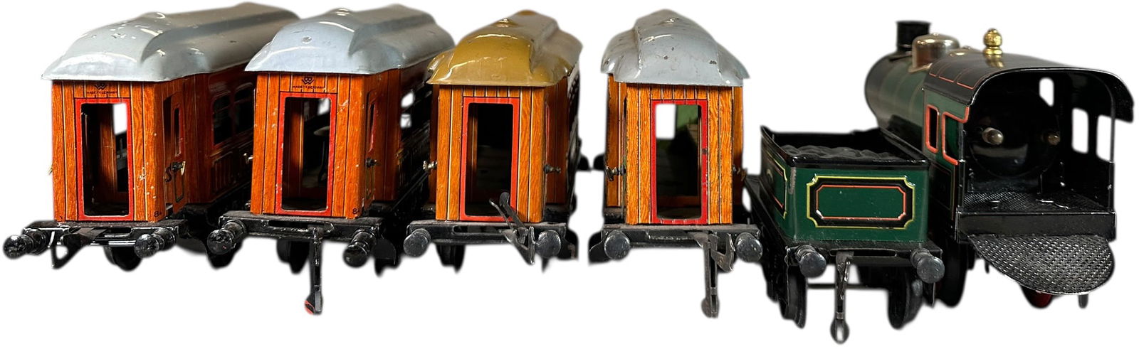 CLOCKWORK BING TEAK PASSENGER TRAIN SET - 5