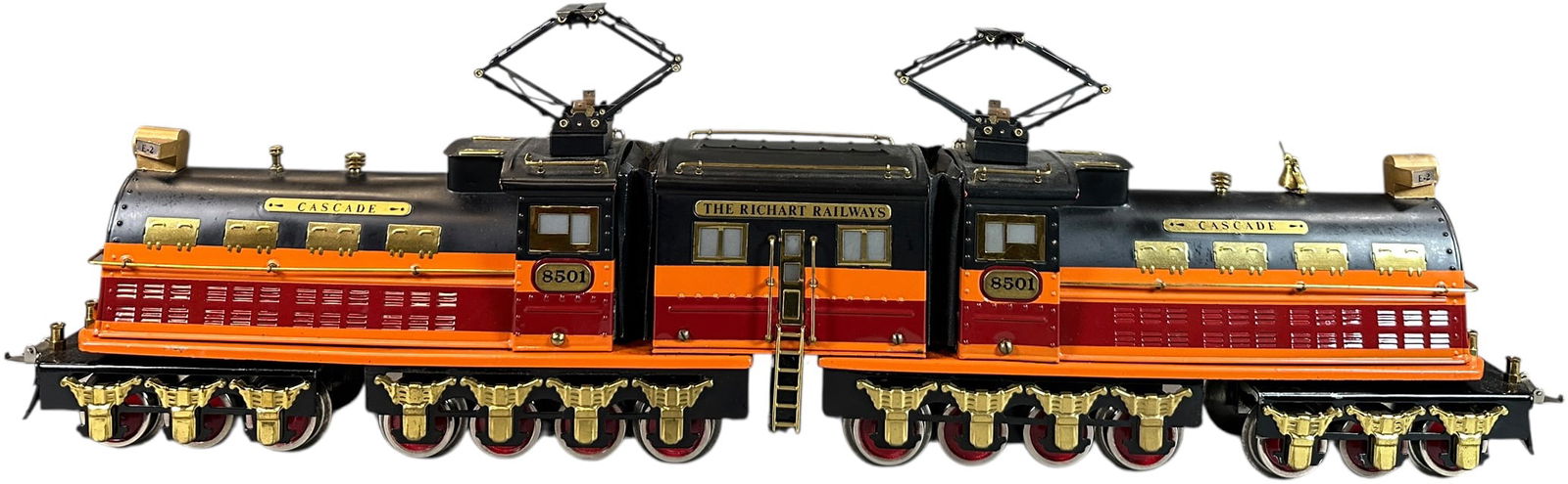 MASSIVE RICHART STANDARD GAUGE BIPOLAR LOCO: 410. MASSIVE RICHART STANDARD GAUGE BIPOLAR LOCO | Contemporary standard gauge, electric. | 27" l. | (Excellent Condition) | $1,000 - $2,000