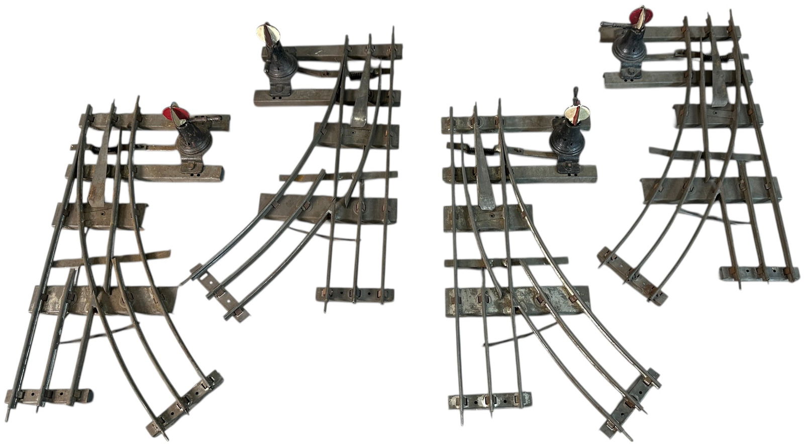 EARLY LIONEL STANDARD GAUGE SWITCH TRACKS: 419. EARLY LIONEL STANDARD GAUGE SWITCH TRACKS | Standard gauge. Provenance: Bradley Kaplan Collection. | 15" l. each | (Excellent Condition) | $250 - $500