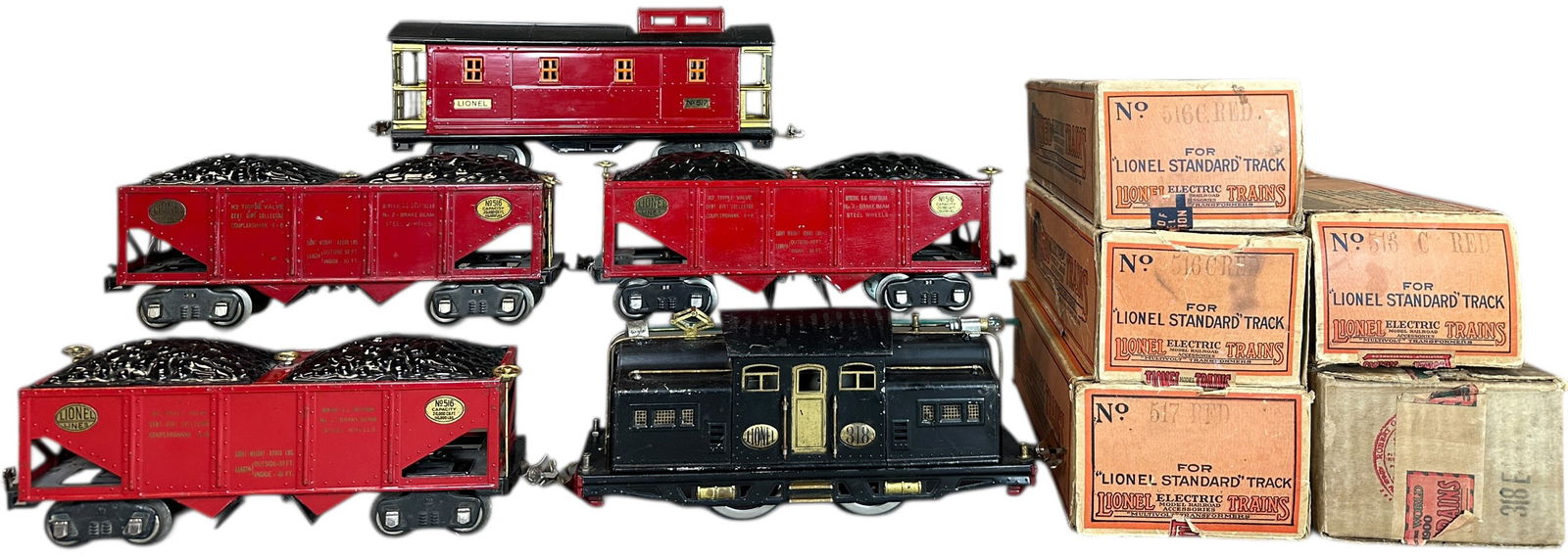 BOXED LIONEL 318 COAL TRAIN SET (1 of 8)