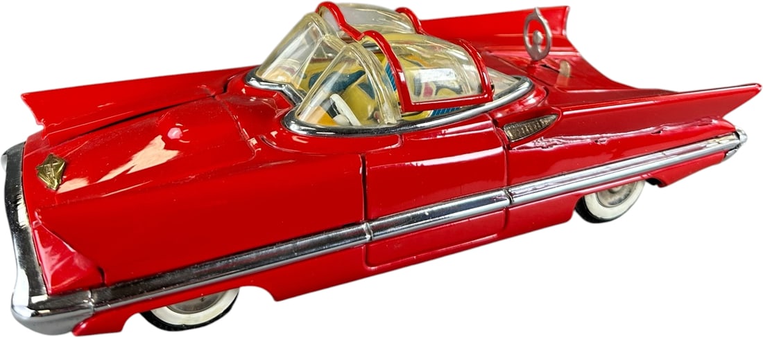 ALPS 1955 LINCOLN FUTURA: 37. ALPS 1955 LINCOLN FUTURA | Japan. Working Battery-operated motor and headlights. Provenance: Ira Bernstein Collection. | 11.5" l. | Some minor touchup in areas where paint was chipped, a small spl