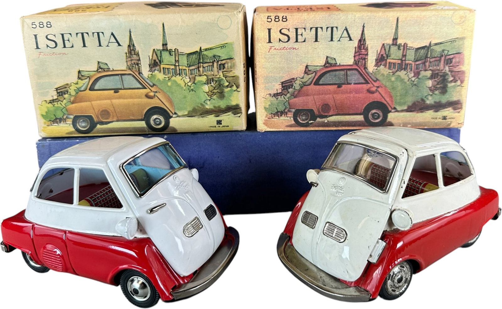 TWO BOXED BANDAI ISETTA AUTOS (1 of 12)
