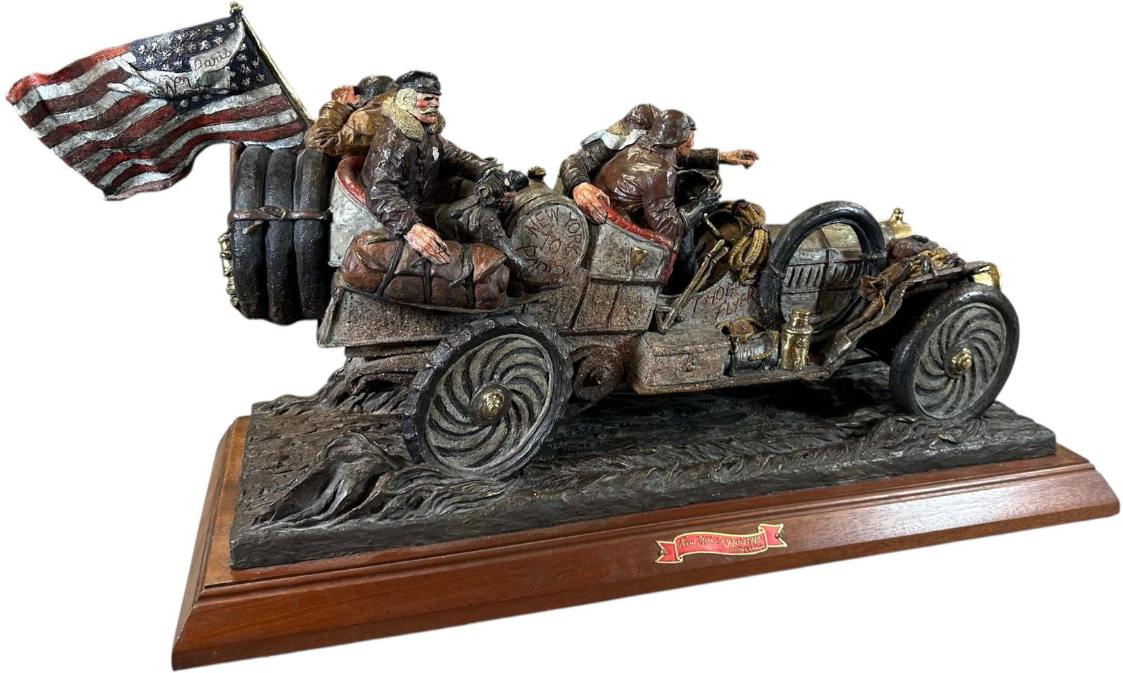 STANLEY WANLASS NY TO PARIS 1908 BRONZE - 11