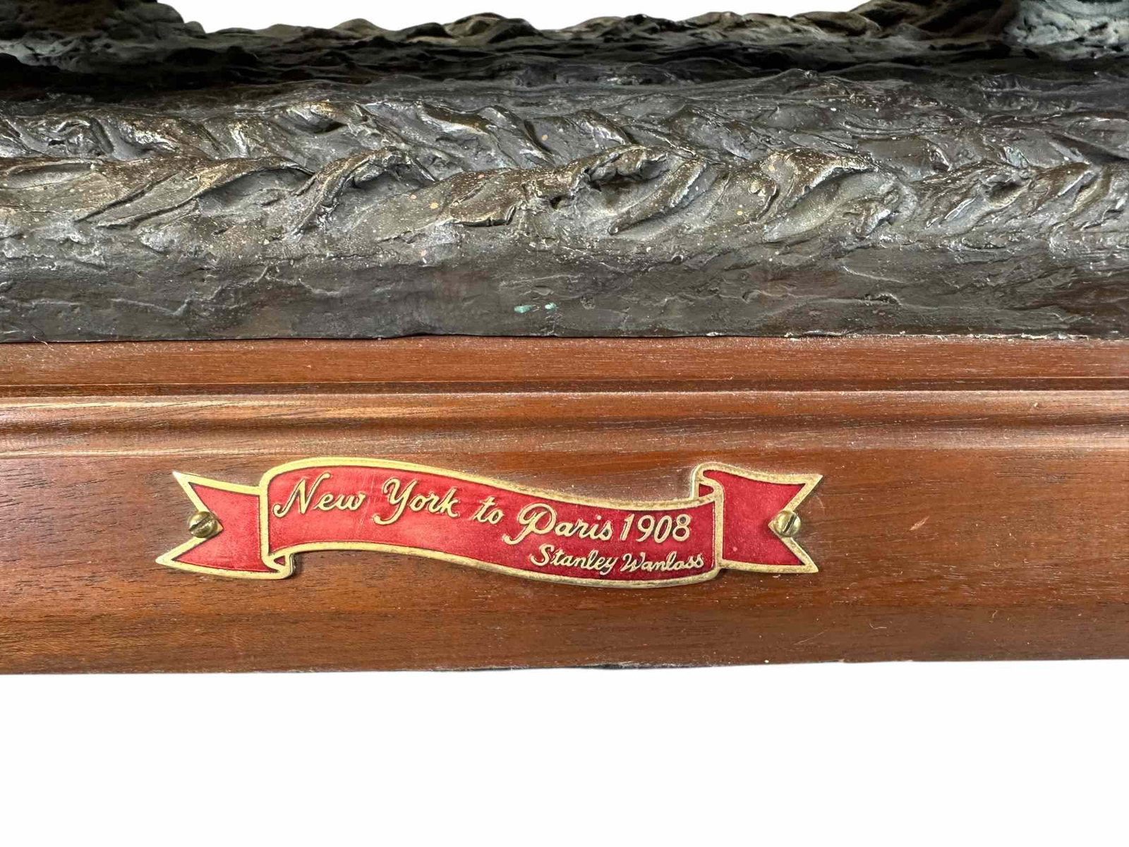 STANLEY WANLASS NY TO PARIS 1908 BRONZE - 13