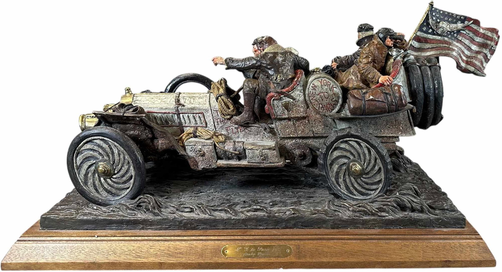 STANLEY WANLASS NY TO PARIS 1908 BRONZE - 3