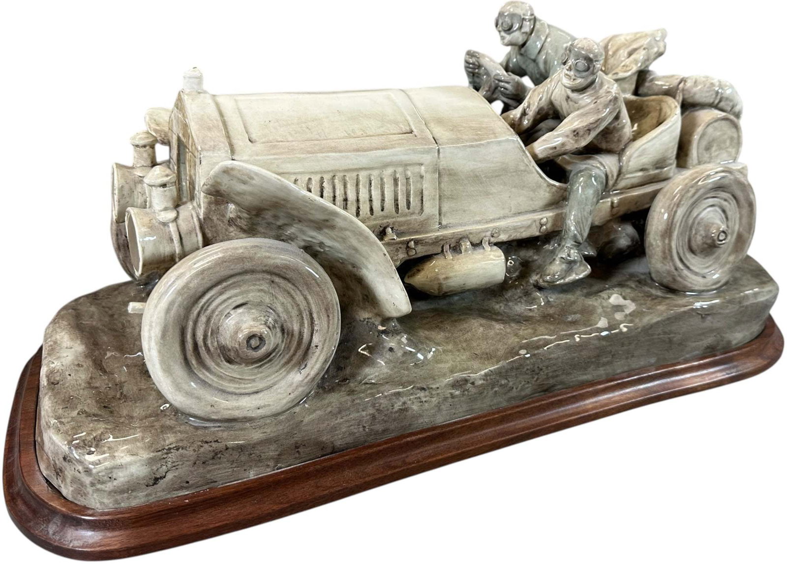 FRENCH TOURING RACER PORCELAIN FIGURAL LAMP (1 of 12)