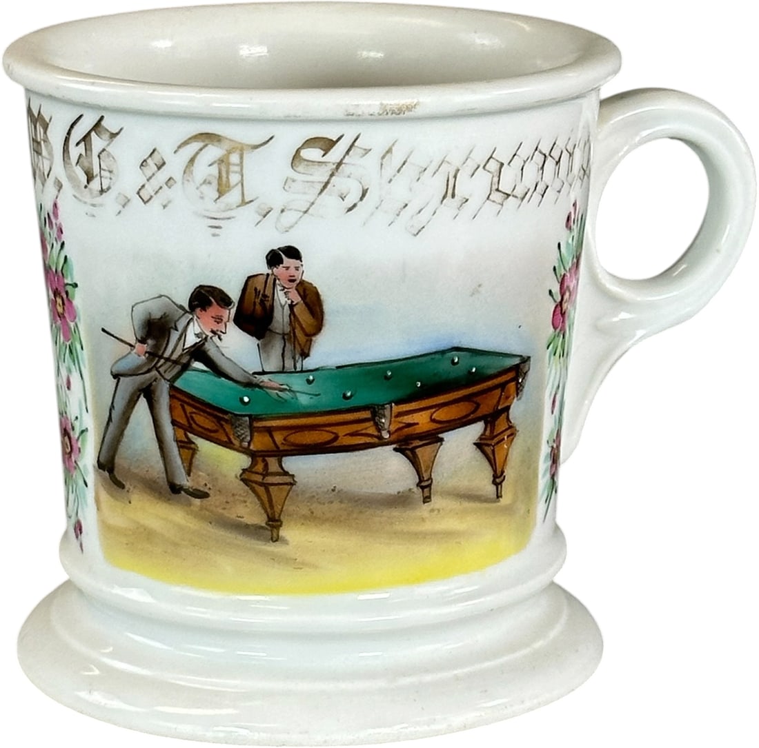 BILLIARDS PLAYERS OCCUPATIONAL SHAVING MUG (1 of 5)