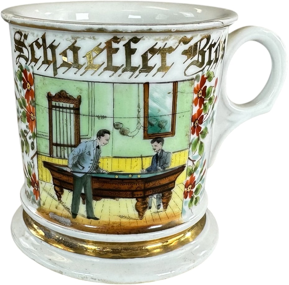 BILLIARDS PLAYERS OCCUPATIONAL SHAVING MUG (1 of 4)
