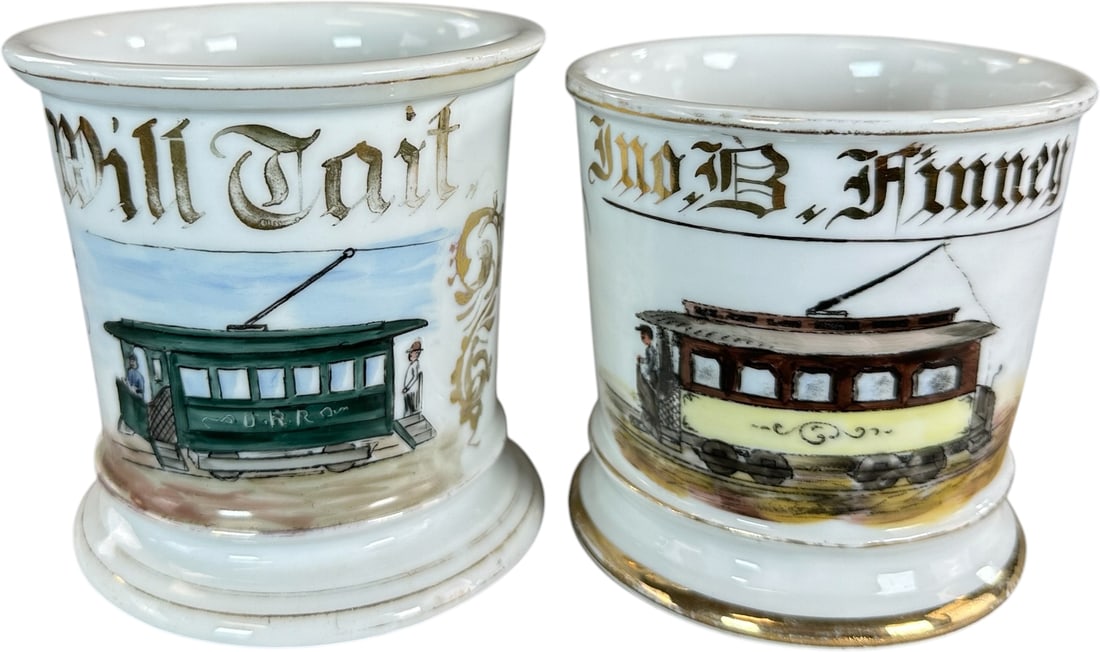 STREET TROLLEY OCCUPATIONAL SHAVING MUGS (1 of 9)