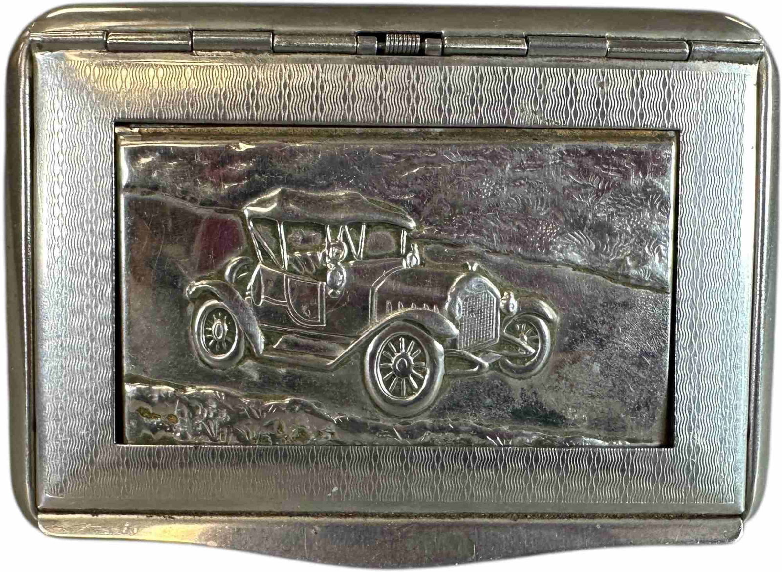 EMBOSSED AUTOMOBILE CIGARETTE CASE (1 of 6)