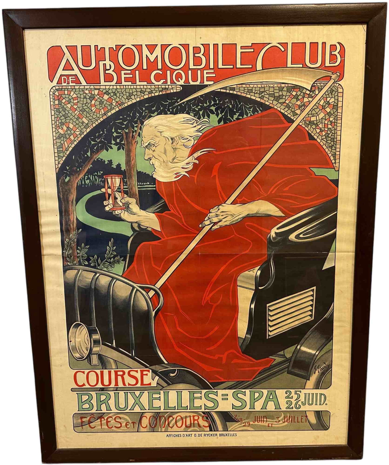 AUTOMOBILE CLUB DE BELGIQUE RACING POSTER (1 of 8)