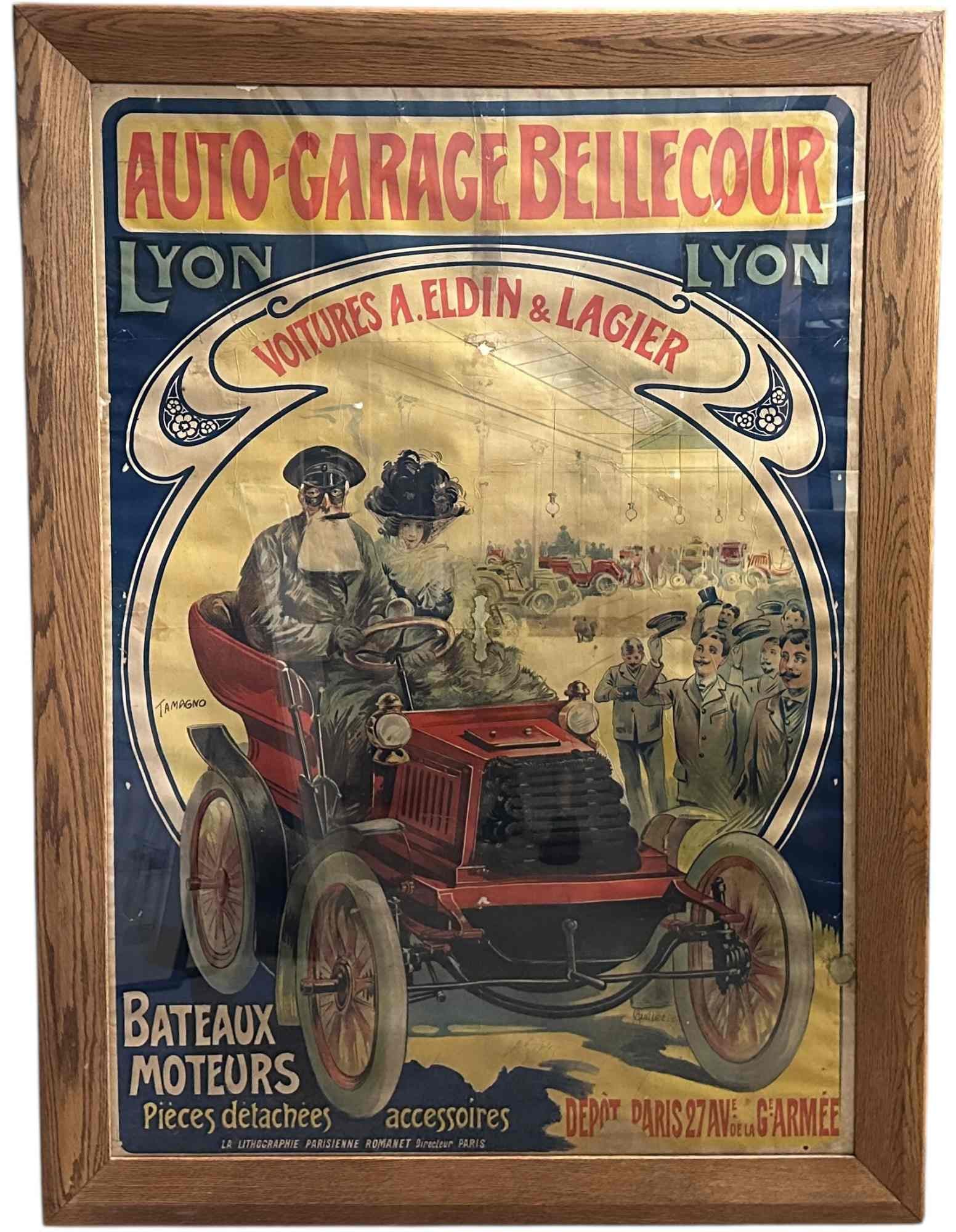 AUTO-GARAGE BELLECOUR ADVERTISING POSTER (1 of 13)