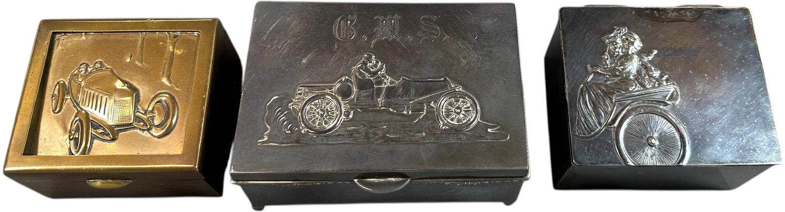 THREE AUTOMOTIVE TRINKET BOXES (1 of 8)