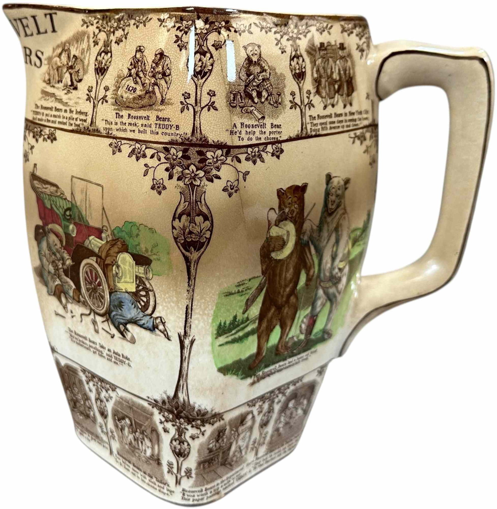 ROOSEVELT BEARS CERAMIC PITCHER - 2