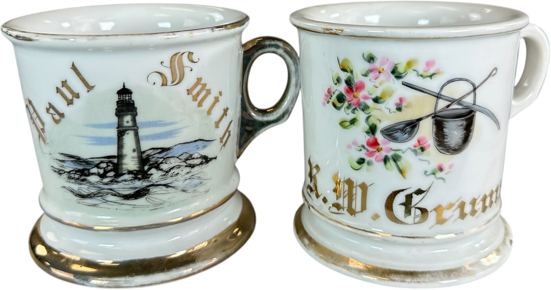 ILLUSTRATED OCCUPATIONAL SHAVING MUGS (1 of 5)