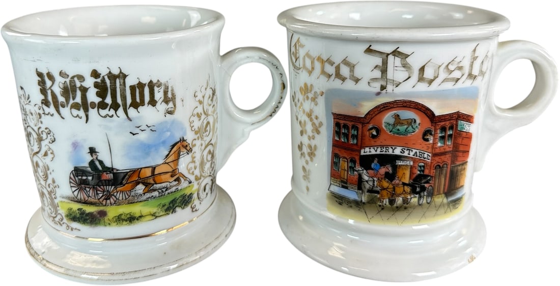 HORSE THEME OCCUPATIONAL SHAVING MUGS (1 of 5)