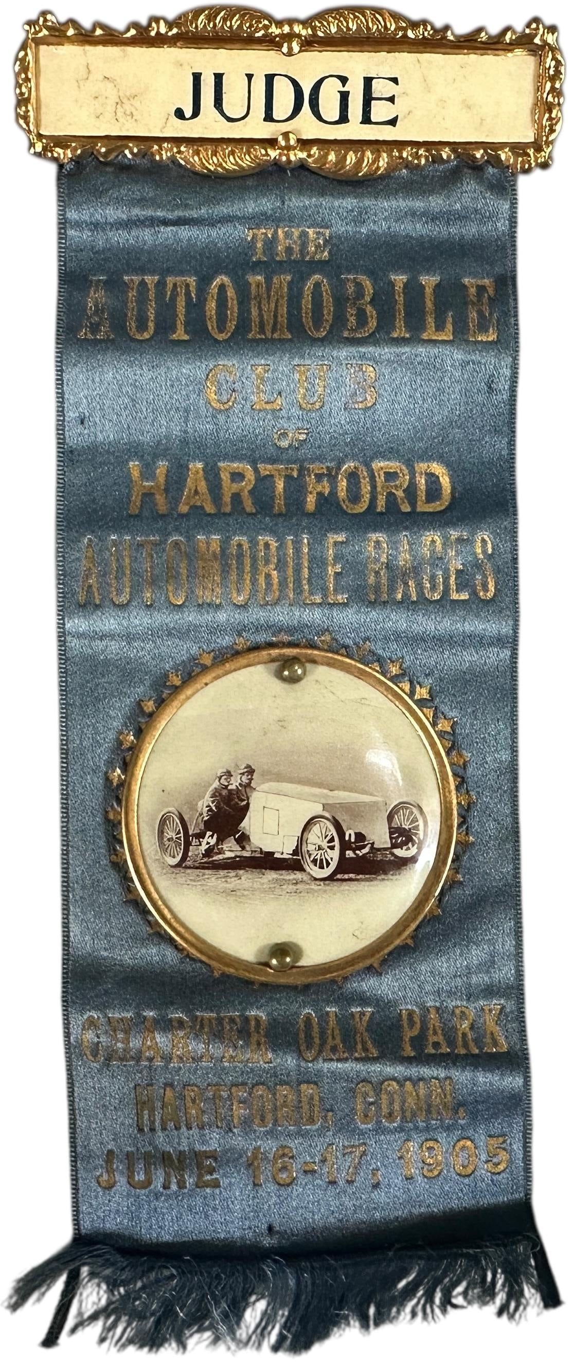 1905 AUTOMOBILE CLUB OF HARTFORD JUDGES RIBBON (1 of 4)