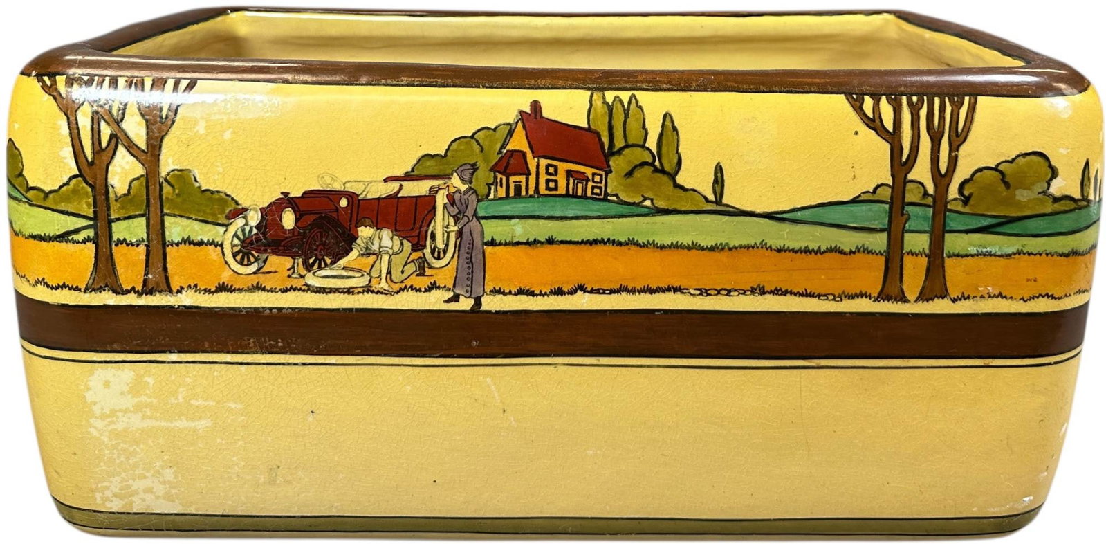 ROSEVILLE TOURIST PATTERN POTTERY PLANTER (1 of 8)