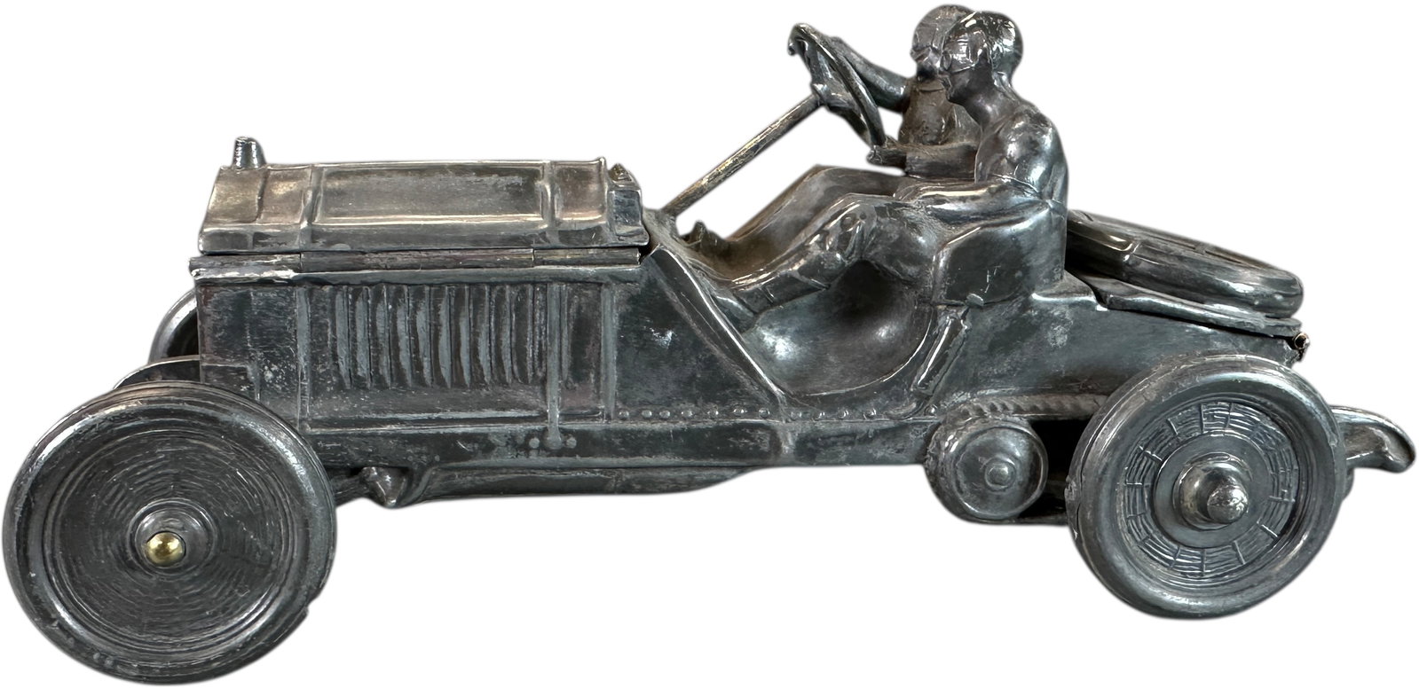 AUTOMOBILE DOUBLE INKWELL W/ STAMP HOLDER (1 of 8)