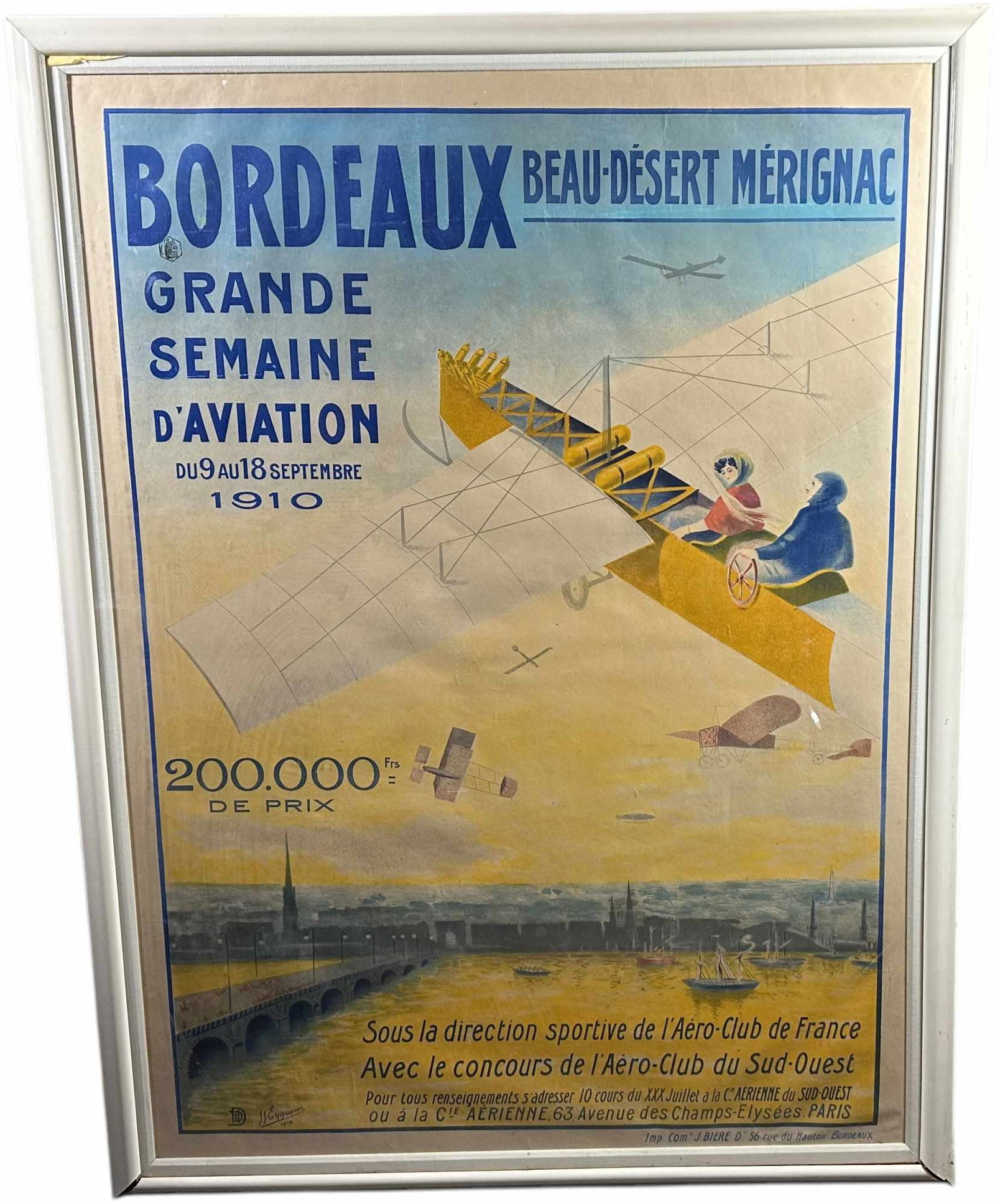 FRENCH GRANDE SEMAINE D'AVIATION 1910 POSTER (1 of 6)