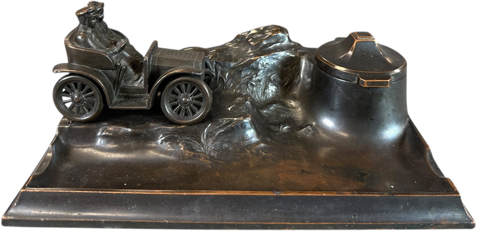 AUTOMOBILE PEN & INKWELL DESK PIECE (1 of 6)