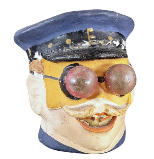 COMPOSITION CHAUFFER LANTERN W/ GLASS EYES (1 of 9)