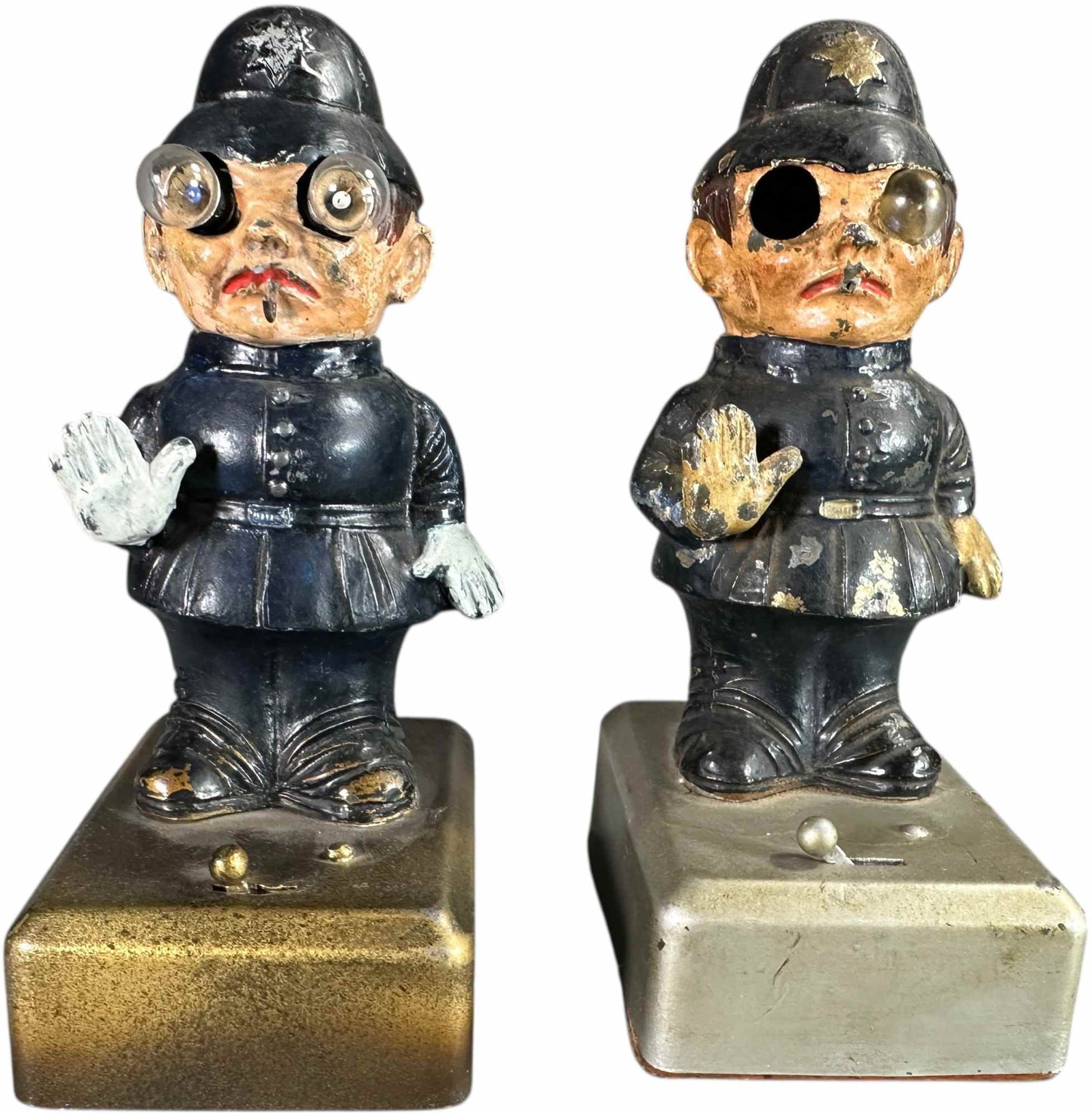 TWO BOBBY ILLUMINATED POLICE WATCH HOLDERS (1 of 7)