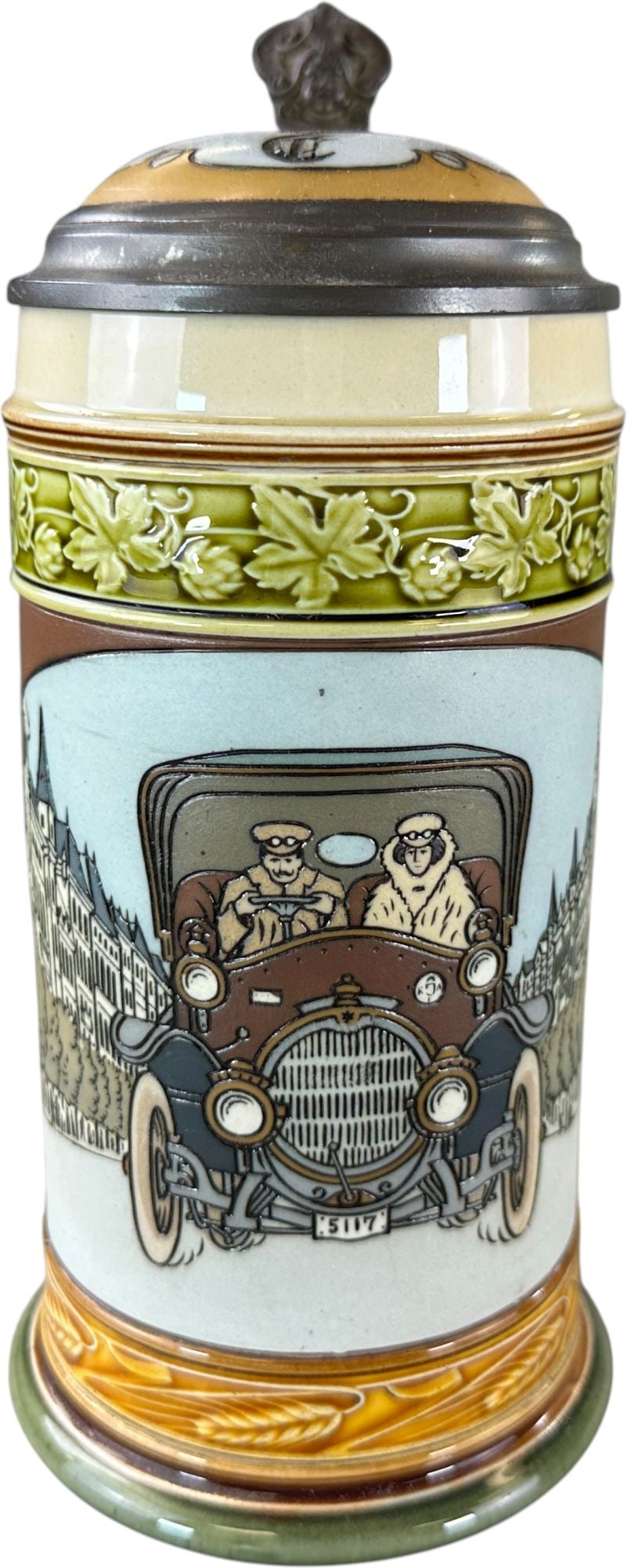 GERMAN AUTOMOBILE MOTTO BEER STEIN (1 of 8)