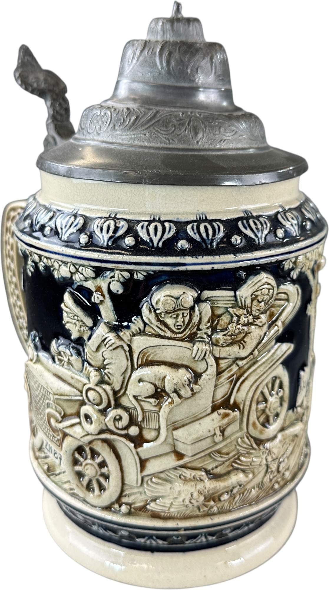 GERMAN AUTOMOBILE RELIEF BEER STEIN (1 of 10)