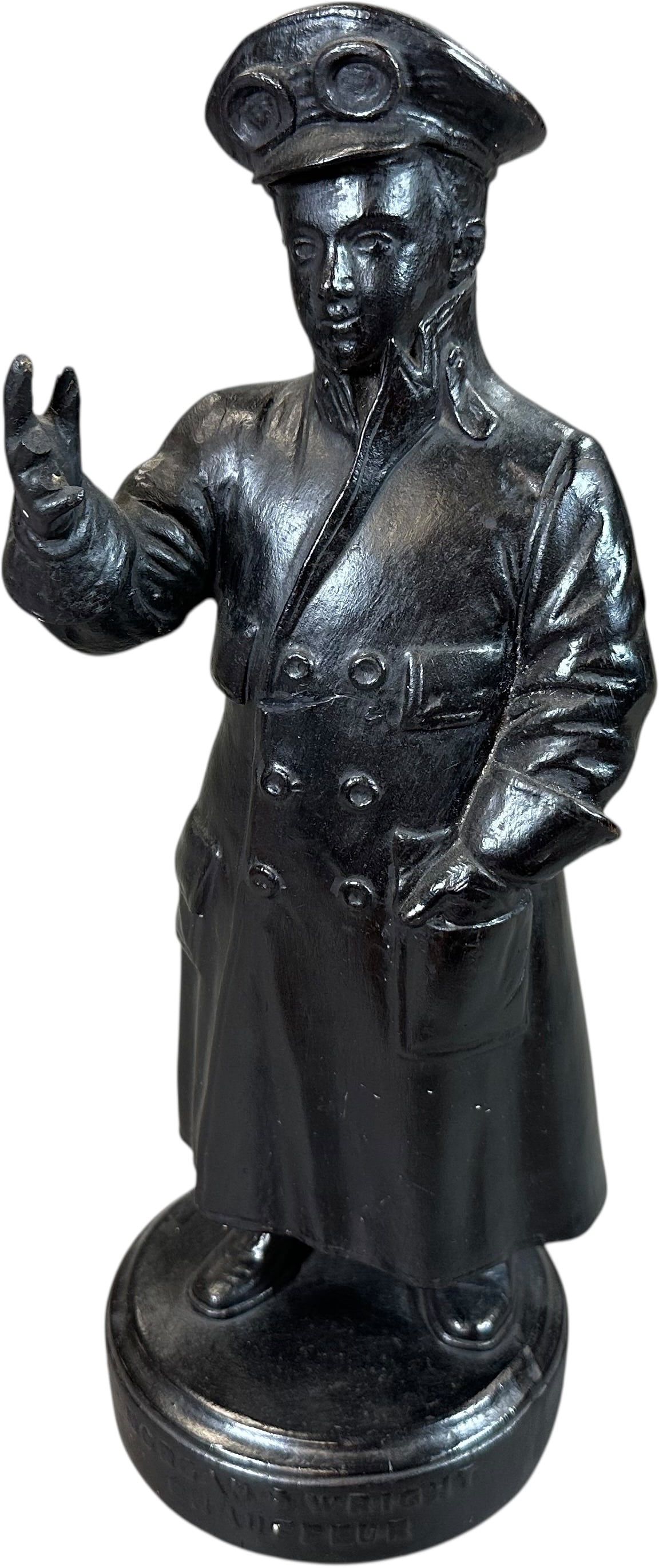 MORGAN & WRIGHT CHAUFFER PLASTER STATUE - 2