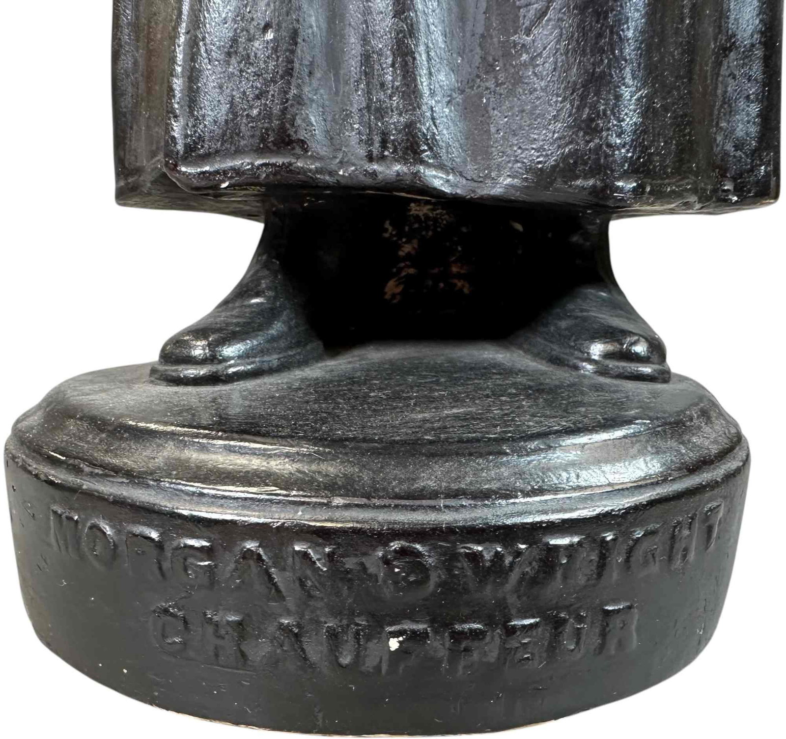 MORGAN & WRIGHT CHAUFFER PLASTER STATUE - 5