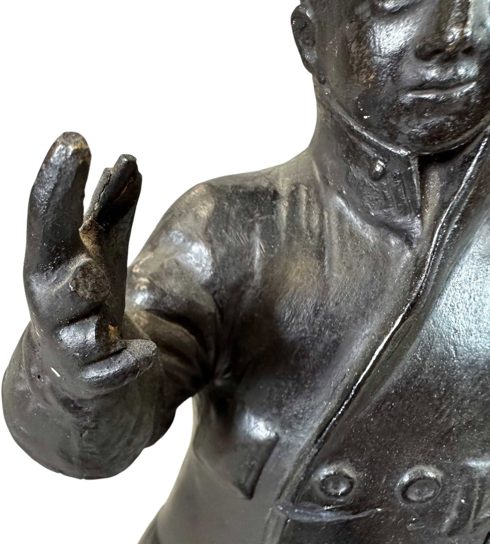 MORGAN & WRIGHT CHAUFFER PLASTER STATUE - 6