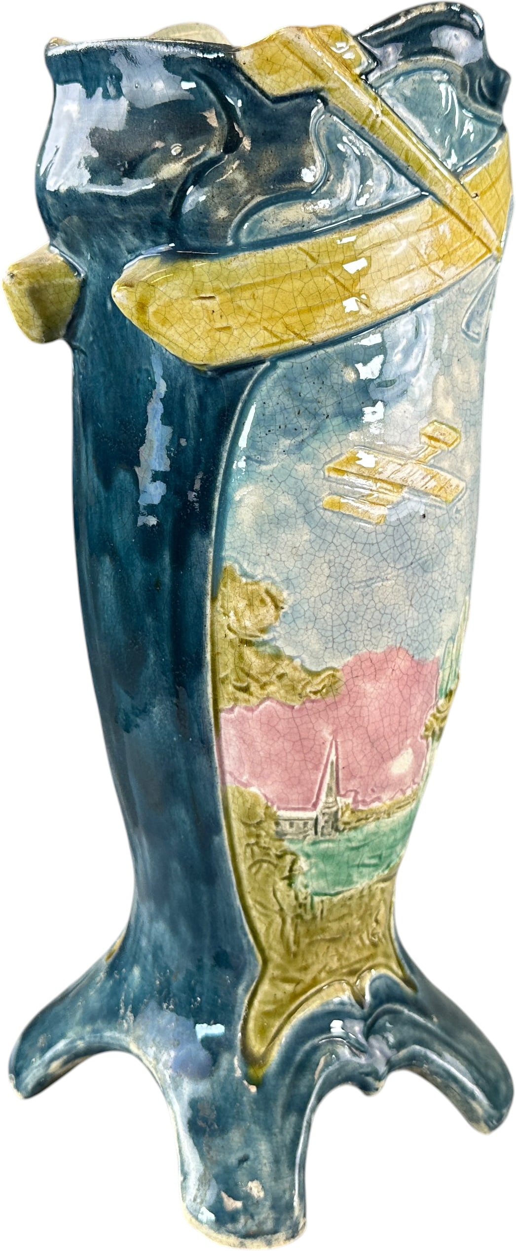 AVIATION THEME POLYCHROME VASE - 2
