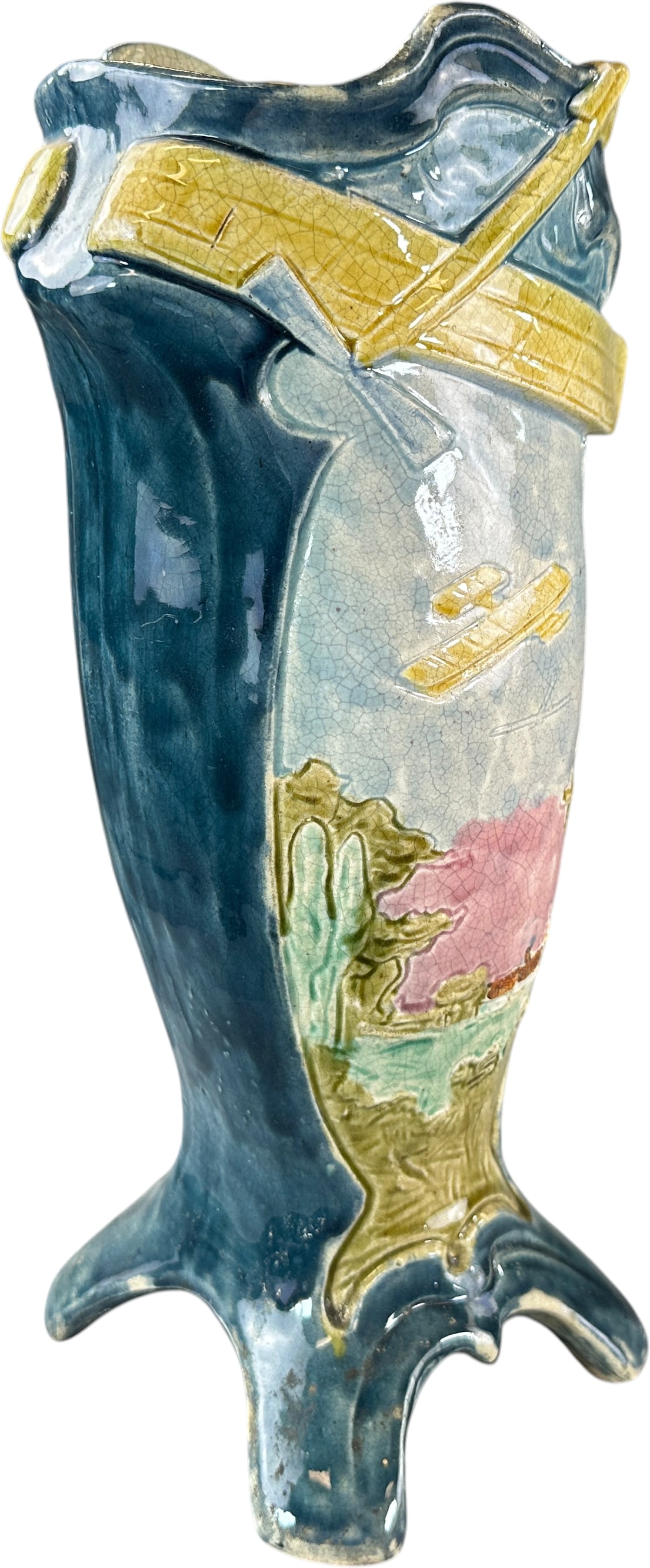 AVIATION THEME POLYCHROME VASE - 4