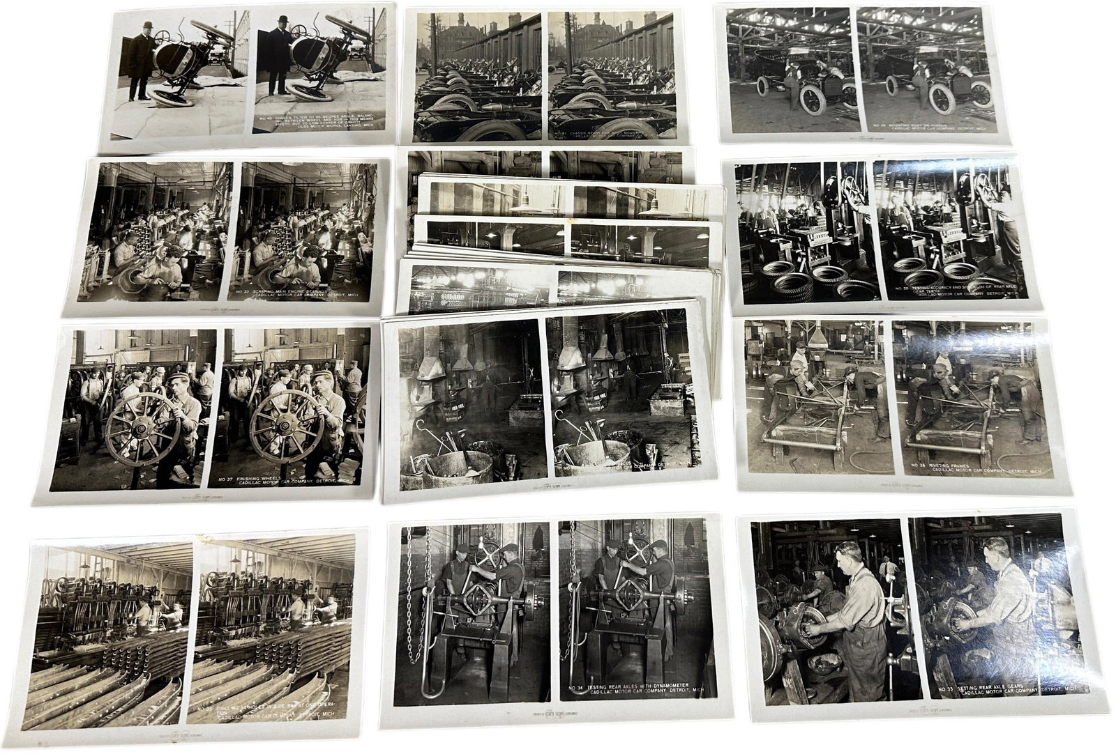 35 CADILLAC MOTOR CAR COMPANY STEREO VIEW CARDS (1 of 6)