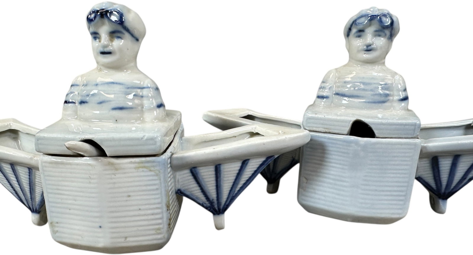 TWO AIRPLANE CONDIMENT SETS - 2