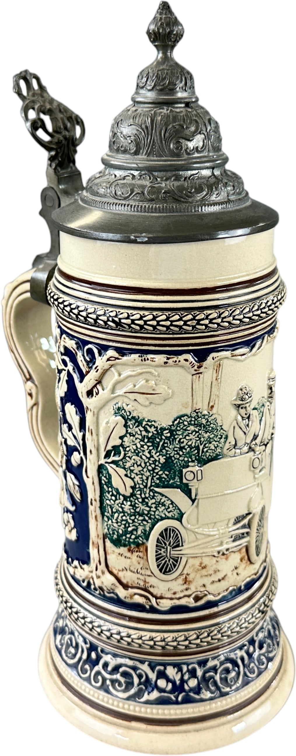 GERMAN AUTOMOBILE RELIEF BEER STEIN (1 of 9)