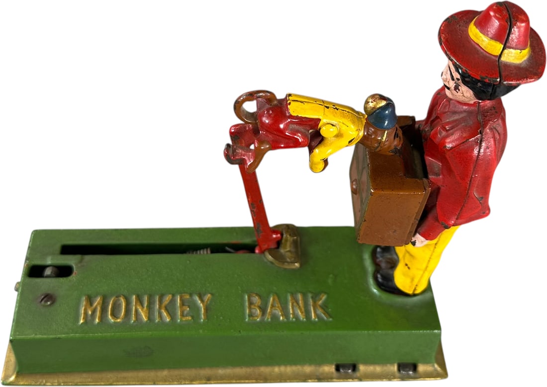 TRICK MONKEY MECHANICAL BANK - 10