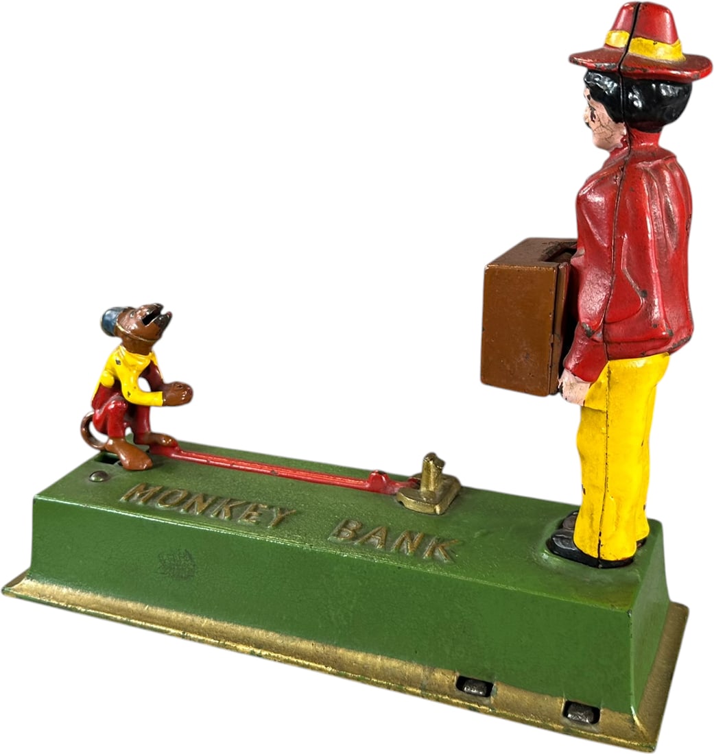 TRICK MONKEY MECHANICAL BANK - 3