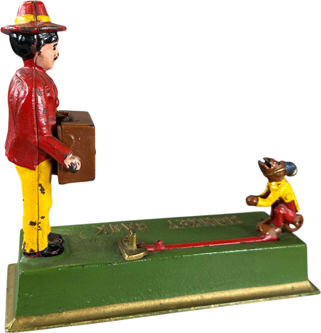 TRICK MONKEY MECHANICAL BANK - 5