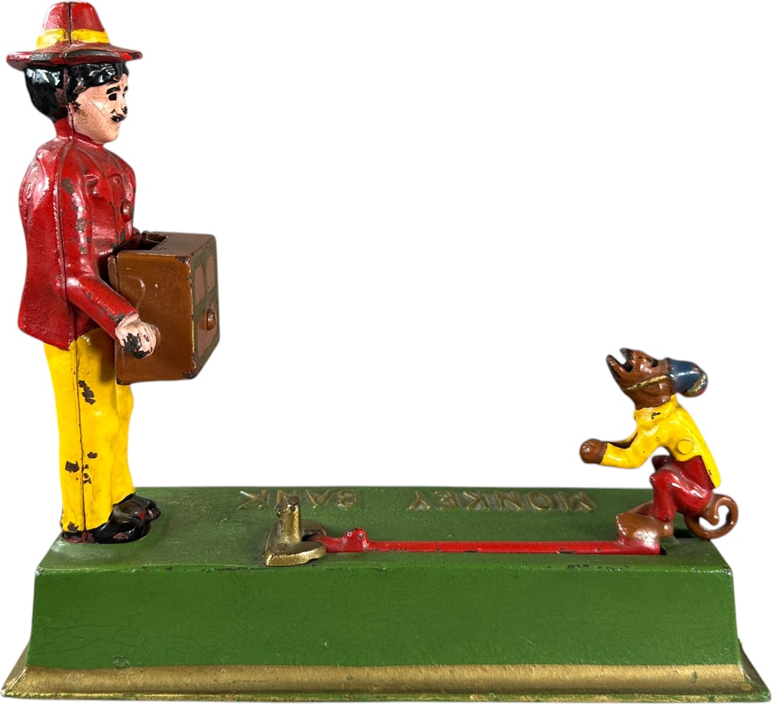 TRICK MONKEY MECHANICAL BANK - 6