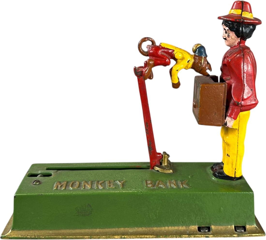 TRICK MONKEY MECHANICAL BANK - 9