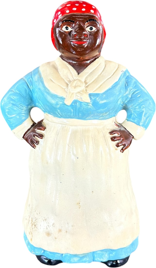 HUBLEY MAMMY DOORSTOP: 120. HUBLEY MAMMY DOORSTOP | Blue dress variation, full figured, very popular & desirable piece, incredible condition and rarer color variation. Ex: The Bob Brady Collection. | CULTURAL DISCLAIMER: