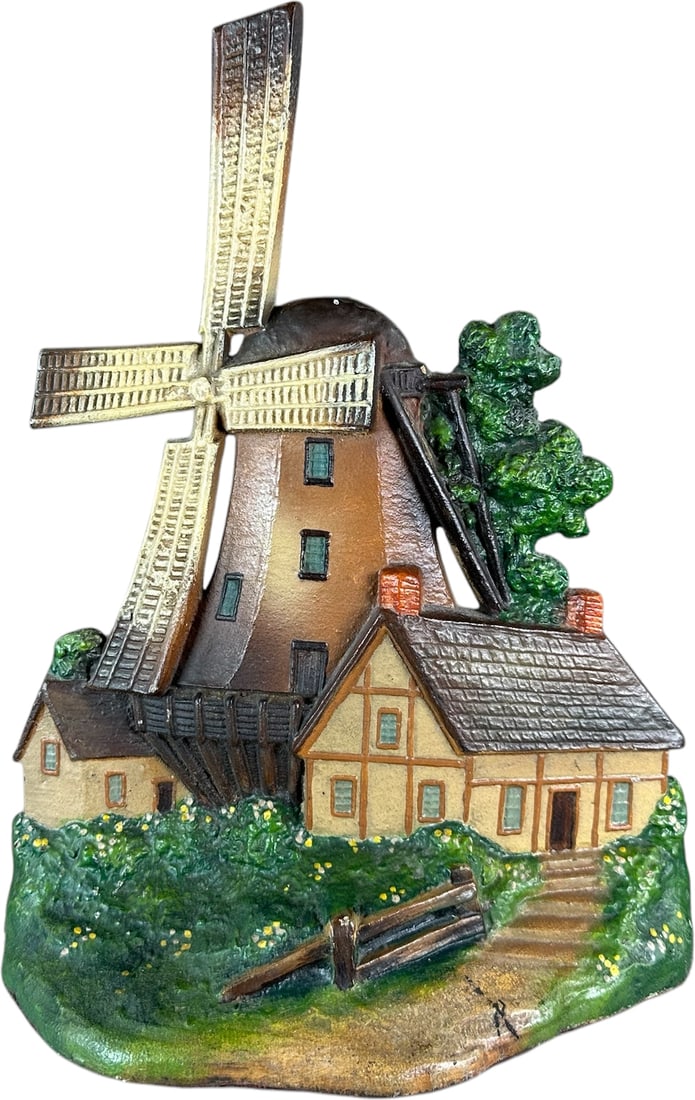 WINDMILL W/ COTTAGES DOORSTOP (1 of 5)