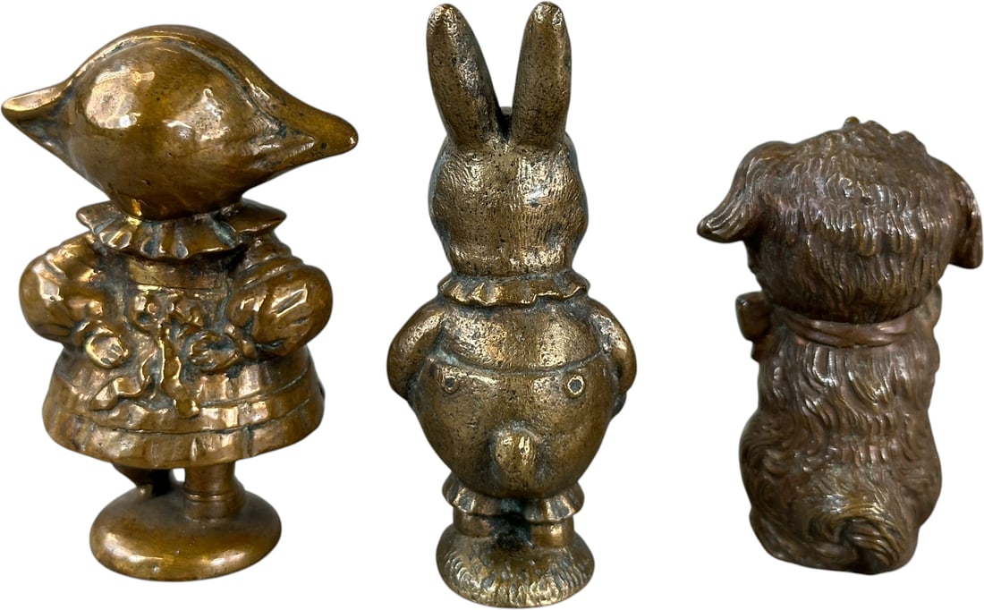 THREE HUBLEY PAPERWEIGHT BRONZE PATTERNS - 3