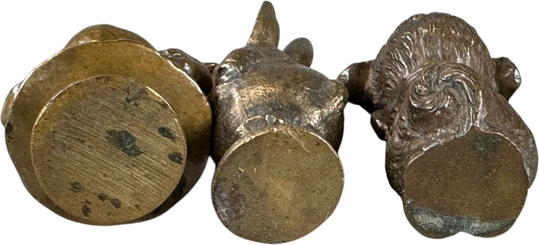 THREE HUBLEY PAPERWEIGHT BRONZE PATTERNS - 4