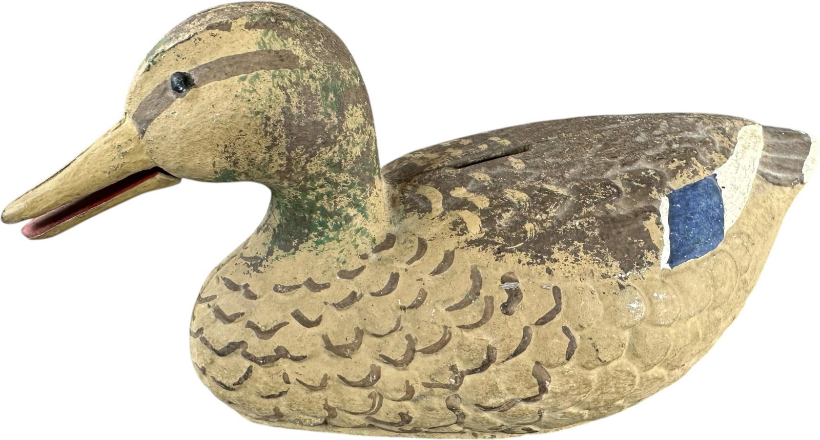 REYNOLDS DECOY HEN MECHANICAL BANK: 165. REYNOLDS DECOY HEN MECHANICAL BANK | Catalogue # 23-M, 1974, Edition 2 of 10. Ex: Max Berry Collection. | 8.5" l. | (Pristine to Near Mint Condition) | $250 - $500